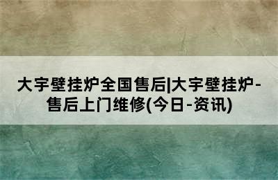 大宇壁挂炉全国售后|大宇壁挂炉-售后上门维修(今日-资讯)